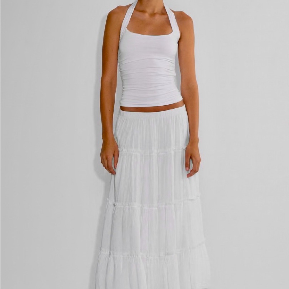Aritzia Wilfred midi skirt S cream